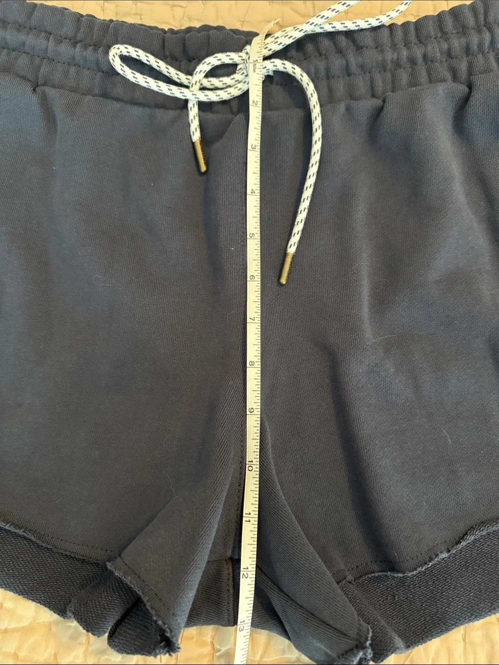 Parke Navy Elastic Waist Drawstring Athletic Shorts